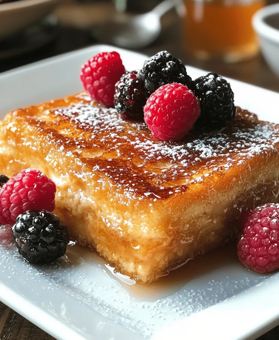 Imagine waking up to the rich, decadent aroma of vanilla, sugar, and hints of cinnamon wafting through your kitchen. This is the allure of Overnight Crème Brûlée French Toast, a luxurious breakfast option that perfectly combines the creamy, indulgent flavors of classic crème brûlée with the comforting familiarity of French toast. This dish not only pleases the palate but also elevates the breakfast experience to a level of elegance that is sure to impress family and guests alike.