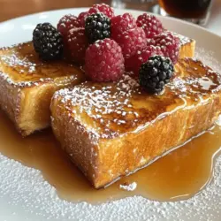 Imagine waking up to the rich, decadent aroma of vanilla, sugar, and hints of cinnamon wafting through your kitchen. This is the allure of Overnight Crème Brûlée French Toast, a luxurious breakfast option that perfectly combines the creamy, indulgent flavors of classic crème brûlée with the comforting familiarity of French toast. This dish not only pleases the palate but also elevates the breakfast experience to a level of elegance that is sure to impress family and guests alike.