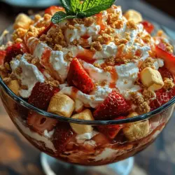As the warm summer sun shines down, there’s nothing quite like indulging in a light and refreshing dessert to elevate your spirits. Enter the Strawberry Shortcake Fluff Salad—a delightful fusion of traditional flavors presented in a modern, easy-to-make dish. This charming salad is not only visually appealing but also captures the essence of summer with its vibrant, juicy strawberries. It combines the nostalgic taste of classic strawberry shortcake with a fluffy, airy texture that makes it a perfect treat for warm weather gatherings, picnics, or family barbecues.