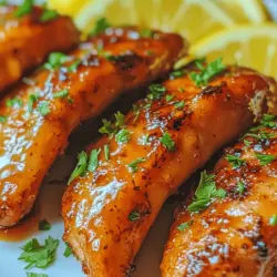 Chicken tenders have become a popular choice for many households, celebrated for their versatility and appeal to both adults and children alike. This beloved dish is not only a favorite at family dinners but also shines at casual gatherings and parties. The beauty of chicken tenders lies in their adaptability; they can be breaded, grilled, or baked, and they pair wonderfully with a variety of sauces and seasonings. Today, we’re going to elevate this classic dish with a delightful twist: Honey Lemon Pepper Chicken Tenders.