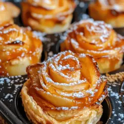 Are you looking for a dessert that is not only delicious but also visually stunning? Look no further than Mini Apple Roses. This enchanting recipe beautifully combines the sweet, natural flavors of apples with the flaky, buttery goodness of puff pastry, creating a dessert that is as pleasing to the eye as it is to the palate. Mini Apple Roses are perfect for impressing guests at dinner parties, celebrating special occasions, or simply indulging in a delightful treat after a long day.