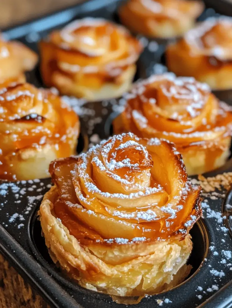 Are you looking for a dessert that is not only delicious but also visually stunning? Look no further than Mini Apple Roses. This enchanting recipe beautifully combines the sweet, natural flavors of apples with the flaky, buttery goodness of puff pastry, creating a dessert that is as pleasing to the eye as it is to the palate. Mini Apple Roses are perfect for impressing guests at dinner parties, celebrating special occasions, or simply indulging in a delightful treat after a long day.