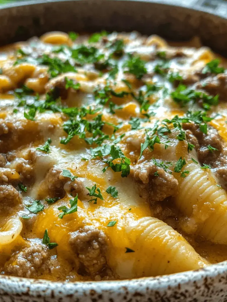 When it comes to comfort food, few dishes can rival a hearty plate of Creamy Beef and Shells Delight. This delightful pasta dish, brimming with rich flavors and a creamy texture, is a beloved favorite for family dinners and casual gatherings alike. With its combination of tender pasta shells, savory ground beef, and a luscious creamy sauce, it promises to please even the pickiest of eaters.