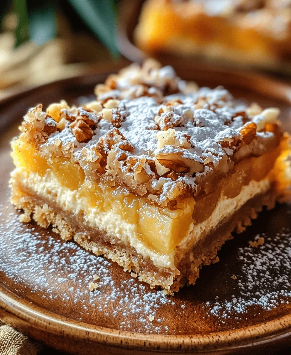 Dessert bars have become a beloved staple in the culinary world, appealing to both novice and experienced bakers alike. Their versatility makes them perfect for any occasion, whether it's a summer picnic, a holiday gathering, or simply a sweet treat to enjoy at home. Among the myriad of options available, *Irresistible Pineapple Bliss Bars* stand out as a unique and refreshing choice. These bars expertly combine the sweet, tangy flavor of pineapple with a creamy filling and a buttery crust, delivering a tropical experience that captures the essence of summer in every bite.