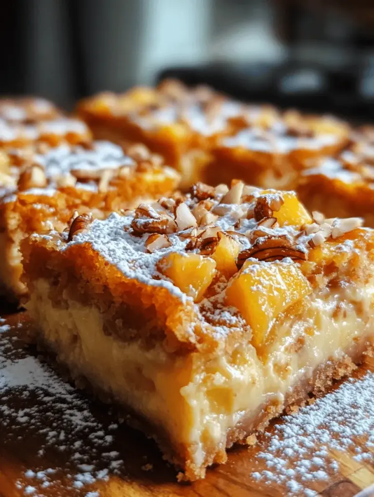 Dessert bars have become a beloved staple in the culinary world, appealing to both novice and experienced bakers alike. Their versatility makes them perfect for any occasion, whether it's a summer picnic, a holiday gathering, or simply a sweet treat to enjoy at home. Among the myriad of options available, *Irresistible Pineapple Bliss Bars* stand out as a unique and refreshing choice. These bars expertly combine the sweet, tangy flavor of pineapple with a creamy filling and a buttery crust, delivering a tropical experience that captures the essence of summer in every bite.