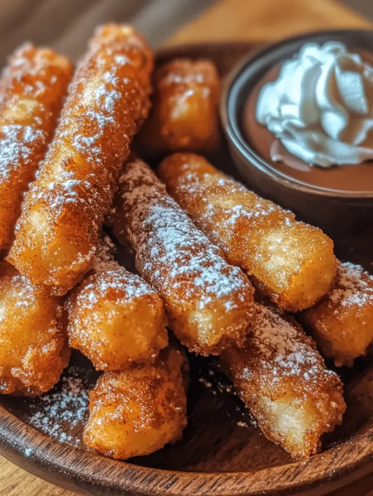 Churros, the delightful deep-fried pastries originating from Spain, have captured the hearts and taste buds of many across the globe. Known for their crispy exterior and soft, fluffy interior, churros are often enjoyed as a sweet treat, dusted with sugar and served alongside a rich chocolate dipping sauce. Their cultural significance is not just limited to Spain; variations of churros can be found in Latin America and beyond, where they are celebrated as a traditional dessert enjoyed during festivities and family gatherings.