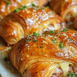 Croissants have long been celebrated for their flaky, buttery layers and versatile nature, making them a beloved choice across various culinary traditions. Originating from Austria and popularized in France, these delicate pastries can be enjoyed plain, filled with sweet jams, or savored alongside rich, savory ingredients. One such delectable variant is the melty baked ham and cheese croissant, a dish that transforms this classic pastry into a delightful fusion of flavors.