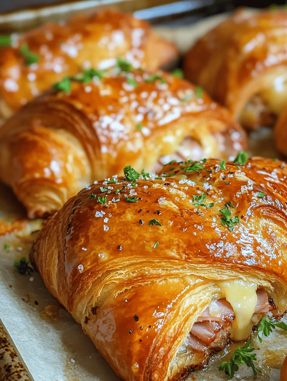 Croissants have long been celebrated for their flaky, buttery layers and versatile nature, making them a beloved choice across various culinary traditions. Originating from Austria and popularized in France, these delicate pastries can be enjoyed plain, filled with sweet jams, or savored alongside rich, savory ingredients. One such delectable variant is the melty baked ham and cheese croissant, a dish that transforms this classic pastry into a delightful fusion of flavors.