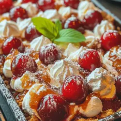 Cherry Delight is a beloved classic dessert that combines the tartness of fresh cherries with a creamy filling, all nestled in a buttery graham cracker crust. This delightful treat has been a staple at family gatherings, potlucks, and summer picnics for generations. The appeal of Cherry Delight lies not only in its delightful flavors but also in its simplicity and versatility; it's a dessert that can be enjoyed by all ages, making it a go-to option for any occasion.