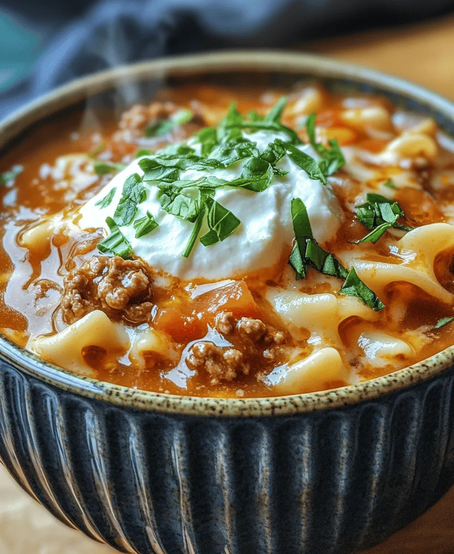 Lasagna soup is the ultimate comfort food, perfect for cozy evenings and gatherings with friends and family. This delightful dish takes all the beloved flavors of classic lasagna and transforms them into a warm, hearty soup that’s not only satisfying but also easy to prepare. Imagine the rich layers of pasta, meat, cheese, and tomato sauce, all simmered together in one pot, creating a symphony of flavors that warms the soul. It’s no wonder that lasagna soup has become a favorite in homes across the globe, especially for those looking for a simple yet indulgent meal.