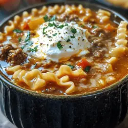 Lasagna soup is the ultimate comfort food, perfect for cozy evenings and gatherings with friends and family. This delightful dish takes all the beloved flavors of classic lasagna and transforms them into a warm, hearty soup that’s not only satisfying but also easy to prepare. Imagine the rich layers of pasta, meat, cheese, and tomato sauce, all simmered together in one pot, creating a symphony of flavors that warms the soul. It’s no wonder that lasagna soup has become a favorite in homes across the globe, especially for those looking for a simple yet indulgent meal.