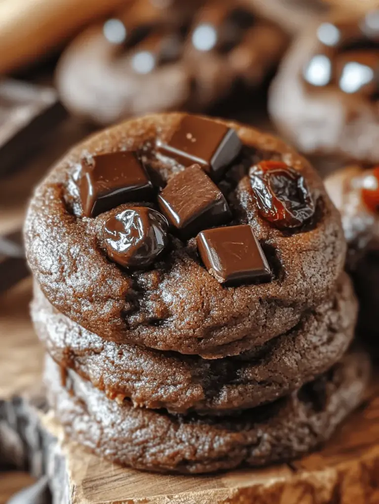 Cookies have long been a beloved dessert, universally cherished for their delightful sweetness, comforting textures, and endless versatility. Whether enjoyed alongside a hot cup of coffee or as an after-school treat, cookies evoke a sense of nostalgia and home. Among the countless varieties that exist, the Decadent Chocolate Cherry Cookies stand out, capturing the hearts of chocolate lovers and fruit enthusiasts alike. These cookies boast a rich, indulgent chocolate flavor that is beautifully complemented by the tartness of cherries, creating a harmony of tastes that is hard to resist.