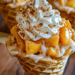 Peach cobbler is more than just a dessert; it’s a warm embrace of nostalgia, often associated with family gatherings, summer picnics, and holiday celebrations. This beloved dish, celebrated for its sweet, juicy peaches nestled beneath a golden crust, has been a staple in American homes for generations. Traditionally served in a baking dish, peach cobbler's charm lies in its comforting flavors and homey presentation. However, as culinary innovation continues to evolve, so too do our beloved recipes. Enter the Peach Cobbler Stuffed Cones, an exciting and inventive twist on the classic dessert that brings both fun and portability to the table.