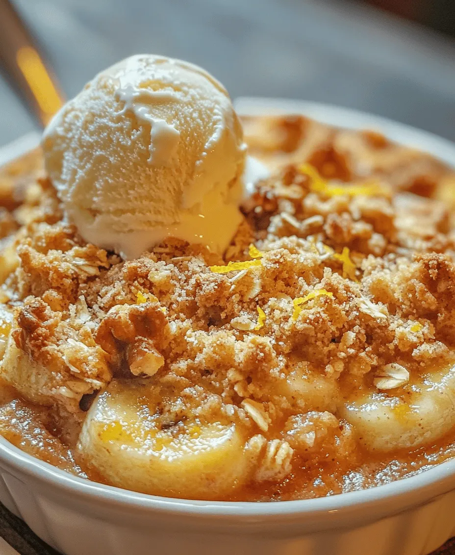 Banana desserts have a unique charm that appeals to many, combining the natural sweetness of ripe bananas with various textures and flavors. From banana breads to puddings, the versatility of bananas makes them a favorite ingredient in the world of desserts. One delightful way to showcase this beloved fruit is through a classic Banana Crumble Delight. This comforting recipe captures the essence of home-baked goodness, making it perfect for family gatherings, casual evenings, or even a cozy night in.