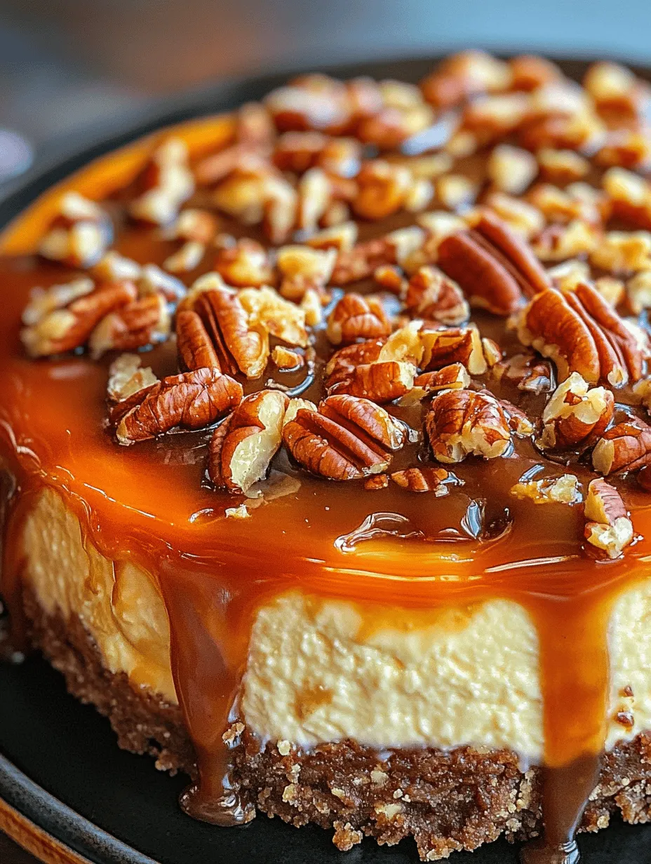 Turtle Cheesecake Delight is a show-stopping dessert that brings together the rich, creamy texture of cheesecake with the irresistible flavors of chocolate, caramel, and crunchy pecans. This indulgent treat not only satisfies your sweet tooth but also impresses guests at any gathering or special occasion. The combination of the velvety cheesecake filling and the sweet, nutty toppings creates a taste sensation that is both luxurious and comforting. Whether it’s a birthday celebration, holiday feast, or simply a way to treat yourself, this dessert is sure to become a favorite.