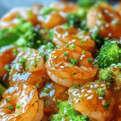 Savory Shrimp & Broccoli Delight is an easy-to-make dish that captures the essence of Asian cuisine while providing a fulfilling meal that can be prepared in under 30 minutes. The key ingredients—shrimp and broccoli—are not only delicious but also bring a host of health benefits to the table. Shrimp is a lean protein that is low in calories, making it a great option for those watching their weight. Broccoli, on the other hand, is a cruciferous vegetable that is rich in vitamins C and K, fiber, and antioxidants. Together, they create a dish that is not only tasty but also nourishing.