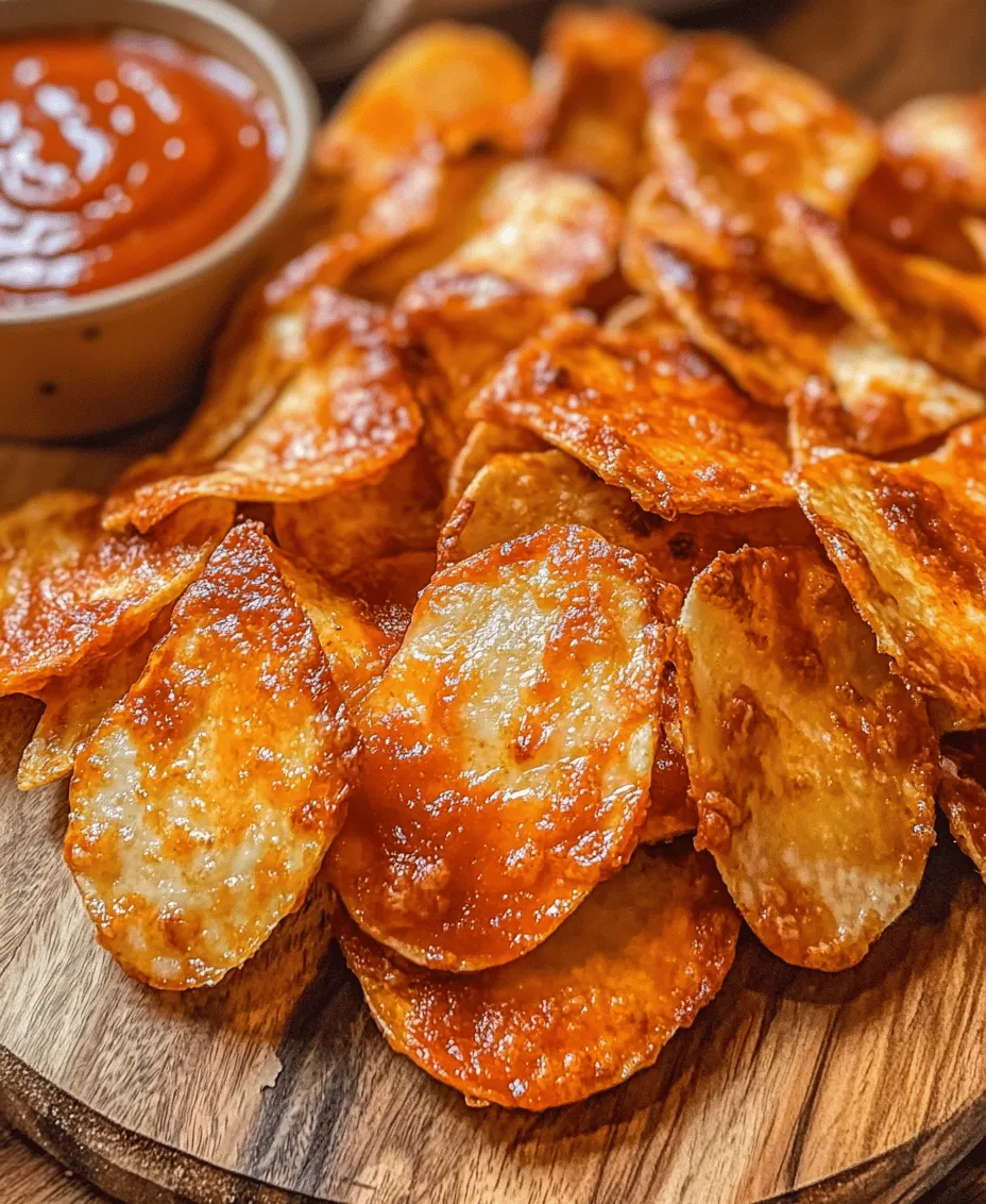 If you’re a fan of pizza and snacks that provide a satisfying crunch, then let me introduce you to a delightful culinary innovation: <strong></noscript>pizza chips. These irresistible little bites capture the essence of your favorite pizza flavors, transforming them into a crunchy, addictive snack that will have you reaching for more. What makes these pizza chips even more enticing? The recipe requires only <strong>two main ingredients</strong>. Yes, you read that right—just two! This simplicity not only makes it easy to whip up a batch, but it also opens the door for endless customization to suit your taste.” /></p>
<p></p>
<h3>Baking Time and Temperature</h3>
<p></p>
<p>When it comes to baking the perfect crunchy pizza chips, temperature and timing are crucial. Achieving that ideal crispiness without burning requires attention to detail and a few simple guidelines.</p>
<p></p>
<h4>Temperature Settings</h4>
<p></p>
<p>The optimal baking temperature for pizza chips is <strong>400°F (200°C)</strong>. This temperature strikes a perfect balance, allowing the chips to crisp up nicely while preventing them from burning. At this heat, the moisture in the dough evaporates quickly, contributing to a crunchy texture, while the cheese melts and bubbles, adding to the flavor.</p>
<p></p>
<p>Baking at a lower temperature may result in chips that are chewy rather than crispy, while higher temperatures can lead to burnt edges and an unpleasant taste. So, preheat your oven to 400°F and get ready for a delightful snacking experience.</p>
<p></p>
<h4>Baking Duration</h4>
<p></p>
<p>The baking duration for pizza chips typically ranges from <strong>8 to 12 minutes</strong>, depending on your oven and the thickness of your chips. It is important to monitor them closely as they bake. Here are some tips to ensure perfect doneness:</p>
<p></p>
<p>– <strong>Visual Cues</strong>: Look for a golden brown color on the edges of the chips. They should be uniformly crispy and not overly browned.</p>
<p>– <strong>Texture Test</strong>: Gently lift a chip with a spatula; it should feel firm and crunchy. If it bends or feels soft, it needs more time in the oven.</p>
<p>– <strong>Rotate the Tray</strong>: If your oven has hot spots, consider rotating the baking sheet halfway through the cooking time to ensure even baking.</p>
<p></p>
<p>Once your chips reach that desired golden-brown color and crispy texture, remove them from the oven and let them cool for a few minutes before serving. This cooling period helps them firm up even more, enhancing their crunch.</p>
<p></p>
<h3>Serving Suggestions for Pizza Chips</h3>
<p></p>
<p>Now that your pizza chips are baked to perfection, it’s time to serve them in creative and delicious ways. Here are some fantastic serving suggestions that will elevate your snack game.</p>
<p></p>
<h4>Dipping Sauce Options</h4>
<p></p>
<p>While pizza chips are delicious on their own, pairing them with the right dipping sauces can take them to the next level. Here are some excellent options:</p>
<p></p>
<p>– <strong>Marinara Sauce</strong>: A classic choice, marinara complements the pizza flavor beautifully. Consider warming it slightly for a comforting dip.</p>
<p>– <strong>Ranch Dressing</strong>: The creamy, tangy flavor of ranch dressing can add a delightful contrast to the crunchy texture of the chips.</p>
<p>– <strong>Queso Cheese Dip</strong>: For cheese lovers, a warm queso dip brings a cheesy richness that pairs perfectly with the crispy chips.</p>
<p>– <strong>Guacamole</strong>: For a fresh twist, serve your pizza chips with guacamole. The creaminess of avocado balances the crunchiness of the chips wonderfully.</p>
<p>– <strong>Pesto</strong>: Drizzle or dip your chips in pesto for a herby, flavorful experience.</p>
<p></p>
<p>Feel free to experiment with different sauces or even create a dipping sauce bar to let your guests choose their favorite flavors.</p>
<p></p>
<h4>Creative Serving Ideas</h4>
<p></p>
<p>Pizza chips can also serve as a fantastic base for more elaborate creations. Here are some innovative ways to use them:</p>
<p></p>
<p>– <strong>Nacho-Style Toppings</strong>: Layer your pizza chips with toppings like shredded cheese, jalapeños, olives, and diced tomatoes. Return them to the oven for a few minutes to melt the cheese, creating delicious nacho pizza chips.</p>
<p>– <strong>Charcuterie Boards</strong>: Incorporate pizza chips into a charcuterie board alongside cured meats, cheeses, olives, and fresh vegetables. Their unique shape and flavor make them an exciting addition to any appetizer spread.</p>
<p>– <strong>Pizza Chip Salad</strong>: Break the chips into smaller pieces and toss them into a salad for added crunch. This works particularly well with Caesar or garden salads, where the chips can replace croutons.</p>
<p></p>
<p>These serving suggestions not only enhance the flavor of your pizza chips but also make them a fun and versatile snack for gatherings or quiet nights at home.</p>
<p></p>
<h3>Nutritional Information and Considerations</h3>
<p></p>
<p>Understanding the nutritional value of your homemade pizza chips can help you enjoy them guilt-free while considering any dietary restrictions.</p>
<p></p>
<h4>Caloric Content and Serving Size</h4>
<p></p>
<p>A standard serving of pizza chips (approximately 1 ounce) typically contains around <strong>150-200 calories</strong>, depending on the cheese used and the thickness of the chips. The primary ingredients—pizza dough and cheese—contribute to the caloric content, so if you’re mindful of your intake, portion control is key.</p>
<p></p>
<p>To further analyze the nutritional value, consider the following:</p>
<p></p>
<p>– <strong>Carbohydrates</strong>: Pizza chips are primarily carbohydrate-based due to the dough, typically containing about 20-25 grams of carbs per serving.</p>
<p>– <strong>Protein</strong>: Cheese adds protein, with around 6-10 grams per serving, depending on the type of cheese used.</p>
<p>– <strong>Fats</strong>: The fat content can vary significantly based on cheese selection; for example, mozzarella is lower in fat compared to cheddar.</p>
<p></p>
<h4>Dietary Adjustments</h4>
<p></p>
<p>One of the great things about pizza chips is their adaptability. Here are some ways to modify the recipe for various dietary needs:</p>
<p></p>
<p>– <strong>Gluten-Free</strong>: For a gluten-free option, substitute traditional pizza dough with a gluten-free pizza crust or dough. Many brands offer pre-made gluten-free options that work well.</p>
<p>– <strong>Vegan</strong>: To create a vegan version, use vegan cheese alternatives and ensure the pizza dough does not contain dairy. Check labels for any dairy-based ingredients in the dough.</p>
<p>– <strong>Lower Calories</strong>: Opt for reduced-fat cheese or a blend of cheese and nutritional yeast for a lower-calorie version without sacrificing flavor.</p>
<p></p>
<p>These modifications allow everyone to enjoy pizza chips while accommodating different dietary preferences or restrictions.</p>
<p></p>
<h3>Conclusion</h3>
<p></p>
<p>Making crunchy 2-ingredient pizza chips at home is not only simple but also incredibly satisfying. With just dough and cheese, you can create a snack that is both delicious and versatile. Whether you enjoy them plain or with a variety of dipping sauces, pizza chips are sure to please a crowd.</p>
<p></p>
<p>Their ease of preparation allows for experimentation with flavors and presentations, making them a delightful addition to any snack table or gathering. Don’t hesitate to try out different cheese types, seasonings, and toppings to find your perfect combination.</p>
<p></p>
<p>Embrace the fun of creating and serving these pizza chips, and let them shine at your next party or as a tasty treat for yourself. With endless possibilities for flavor and presentation, your homemade pizza chips are bound to become a favorite in your snacking repertoire.</p>
<div id=
