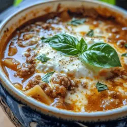 Comfort food has a unique way of bringing warmth and joy into our lives, and one dish that has captured the hearts and palates of many is lasagna. This classic Italian dish, with its layers of rich meat, gooey cheese, and savory tomato sauce, has long been a staple in countless households. However, as our lives become busier, the traditional lasagna can sometimes feel like a challenging endeavor, requiring time and effort to prepare. Enter Lasagna Soup—a delightful twist on the classic that brings all the comforting flavors of lasagna into a warm, hearty soup form.