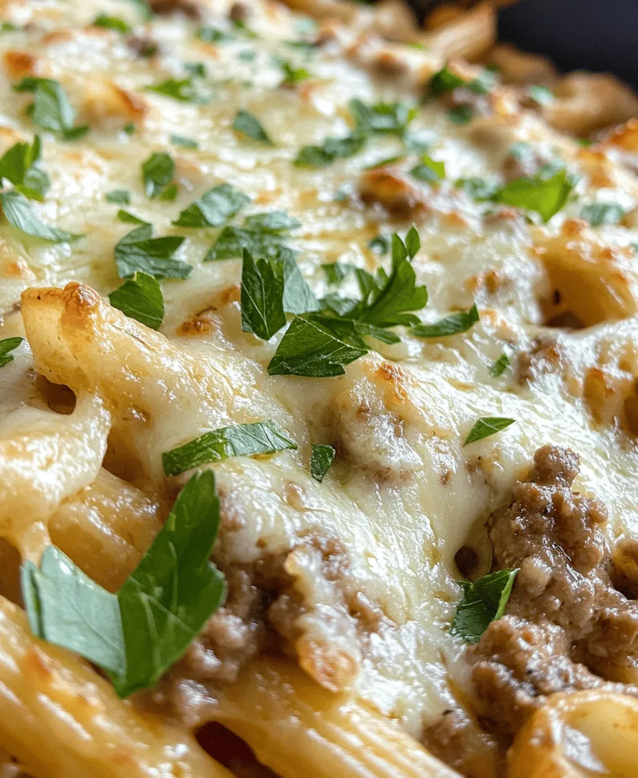 If you’re on the lookout for a comforting, delicious dinner that satisfies the entire family, look no further than Cheesy Garlic Butter Linguine Pasta with Savory Ground Beef. This dish embodies the essence of comfort food, featuring a delightful combination of rich flavors and textures that will have your taste buds dancing with joy. Imagine al dente linguine coated in a luscious, creamy garlic butter sauce, generously adorned with savory ground beef and topped with melty cheese. It's a meal that not only warms the heart but also brings a sense of home—a perfect weeknight dinner option that can be prepared in under 30 minutes.