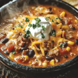 Comfort food holds a special place in the hearts and homes of many, providing warmth and satisfaction on cold days or during moments of stress. Among the numerous comforting dishes, soup stands out as a universal staple found in various cultures around the globe. Whether it's a creamy chowder from the Northeast, a spicy gazpacho from Spain, or a hearty minestrone from Italy, soup has a way of warming the soul and bringing people together. In the realm of comfort food, the Spicy Taco Soup Delight is a remarkable dish that beautifully bridges the gap between familiar flavors and nourishing ingredients.
