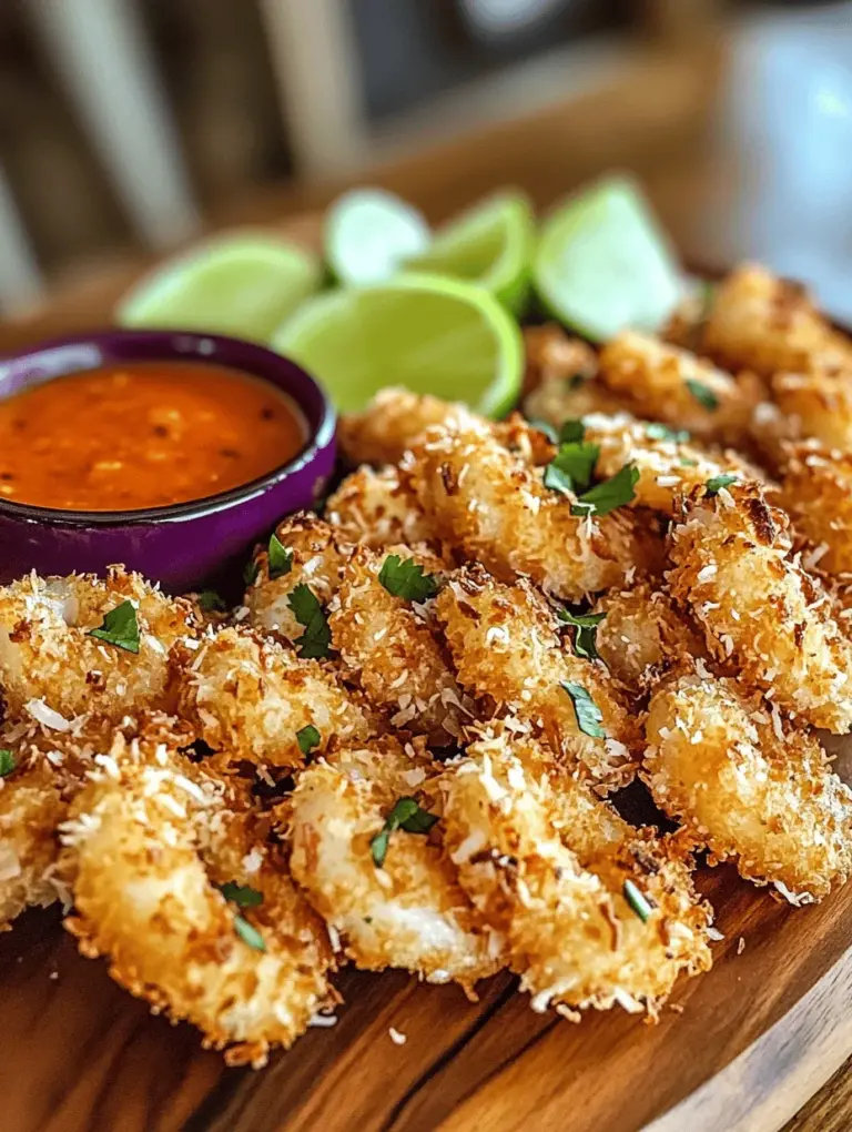 Tropical Paradise Coconut Shrimp is a dish that transports your taste buds straight to sun-drenched beaches, swaying palm trees, and the soothing sounds of ocean waves. This culinary delight combines the irresistible crunch of golden-brown shrimp with the sweet, nutty flavor of coconut, creating a harmonious marriage of textures and tastes. Perfect as an appetizer or a main course, this dish is sure to impress your guests and become a favorite in your home.