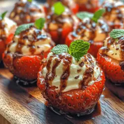 If you’re looking for a delightful dessert that merges the best of sweet and savory, look no further than deviled strawberries. This innovative treat takes the classic concept of deviled foods, traditionally known for their savory fillings, and reimagines it with a sweet twist that captivates the palate. The combination of fresh strawberries and a rich, creamy filling creates an indulgent yet light dessert that is as visually appealing as it is delicious.