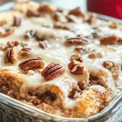 Delve into the indulgent world of breakfast casseroles with our Cinnamon Roll Casserole Delight. This recipe combines the beloved flavors of cinnamon rolls with the ease of a casserole, making it a perfect choice for family gatherings, holiday brunches, or simply a cozy weekend treat. Imagine waking up to the aroma of cinnamon wafting through your home, the promise of a warm, gooey breakfast waiting just for you. Packed with warm spices and a soft, gooey texture that melts in your mouth, this dish is sure to delight both kids and adults alike.