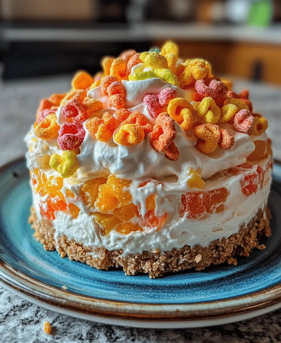 In the world of desserts, few things bring as much joy as a no-bake cheesecake. These delightful confections not only save you the hassle of preheating the oven but also allow for creativity and fun in the kitchen. The No Bake Fruity Pebbles Cheesecake Delight is a perfect example of this, combining creamy, dreamy cheesecake with the vibrant crunch of Fruity Pebbles cereal. This dessert evokes a sense of nostalgia while appealing to all ages, making it an ideal treat for birthday parties, summer gatherings, or simply a delightful indulgence at home.