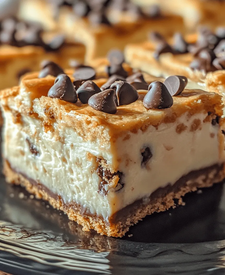 Dessert bars have taken the culinary world by storm, offering a delightful blend of flavors and textures all contained within a single, easy-to-handle slice. Among these tempting treats, Chocolate Chip Cookie Cheesecake Bars stand out as a beloved favorite. This recipe combines two classic desserts—the chewy, nostalgic chocolate chip cookie and the rich, creamy goodness of cheesecake—into one irresistible dessert that is perfect for any occasion. Whether you’re hosting a gathering, celebrating a birthday, or simply craving something sweet, these bars are sure to impress.