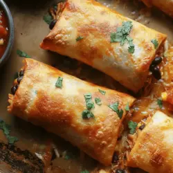 If you’re looking for a meal that’s both satisfying and healthier than traditional fare, look no further than baked chicken chimichangas. These delightful creations combine tender, shredded chicken with a medley of black beans, sweet corn, and gooey cheese, all enveloped in a crispy shell. Unlike their fried counterparts, these baked versions provide a guilt-free indulgence that doesn’t skimp on flavor.