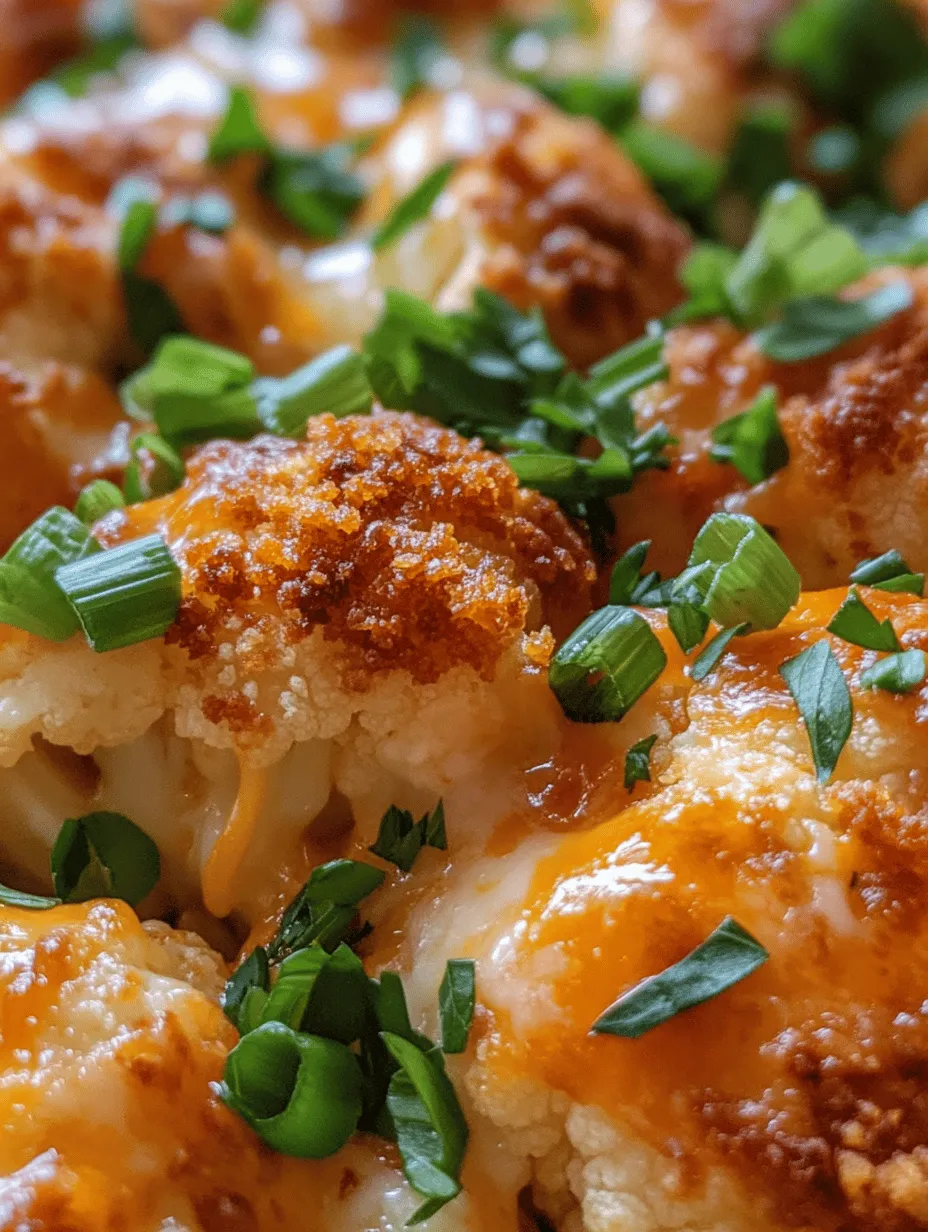 If you're on the hunt for a comforting, indulgent dish that doesn't compromise on health, look no further than Cheesy Cauliflower Bake. This delightful recipe combines the goodness of cauliflower with the rich, creamy flavors of cheese, making it an irresistible option for both vegetarians and cheese lovers alike. As a versatile vegetable, cauliflower has surged in popularity over recent years, thanks to its ability to adapt to a variety of culinary styles while offering a nutritious alternative to traditional starches. This Cheesy Cauliflower Bake is the perfect embodiment of that trend—a dish that is not only cheesy and satisfying but also low in carbs and packed with nutrients.