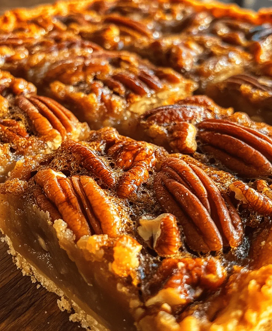 Pecan pie bars are a delightful twist on the classic pecan pie, capturing all the beloved flavors in a more convenient form. These bars offer a perfect balance of sweetness and nuttiness, making them an irresistible treat for dessert enthusiasts. Whether you’re hosting a holiday gathering or enjoying a casual family dinner, pecan pie bars are a versatile dessert option that is sure to impress. With their easy-to-serve nature and rich flavor profile, they are quickly becoming a go-to choice for many home bakers.