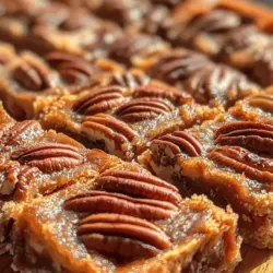 Pecan pie bars are a delightful twist on the classic pecan pie, capturing all the beloved flavors in a more convenient form. These bars offer a perfect balance of sweetness and nuttiness, making them an irresistible treat for dessert enthusiasts. Whether you’re hosting a holiday gathering or enjoying a casual family dinner, pecan pie bars are a versatile dessert option that is sure to impress. With their easy-to-serve nature and rich flavor profile, they are quickly becoming a go-to choice for many home bakers.