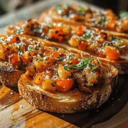 Bruschetta, a quintessential Italian antipasto, embodies the essence of Italian cuisine: simplicity, freshness, and flavor. Originating from the rustic kitchens of central Italy, bruschetta has transcended its humble beginnings to become a beloved appetizer in eateries worldwide. This dish celebrates the vibrant flavors of its components, inviting you to savor each bite. The beauty of bruschetta lies not just in its taste but in its ability to bring people together, whether at a casual family gathering or an elegant dinner party.