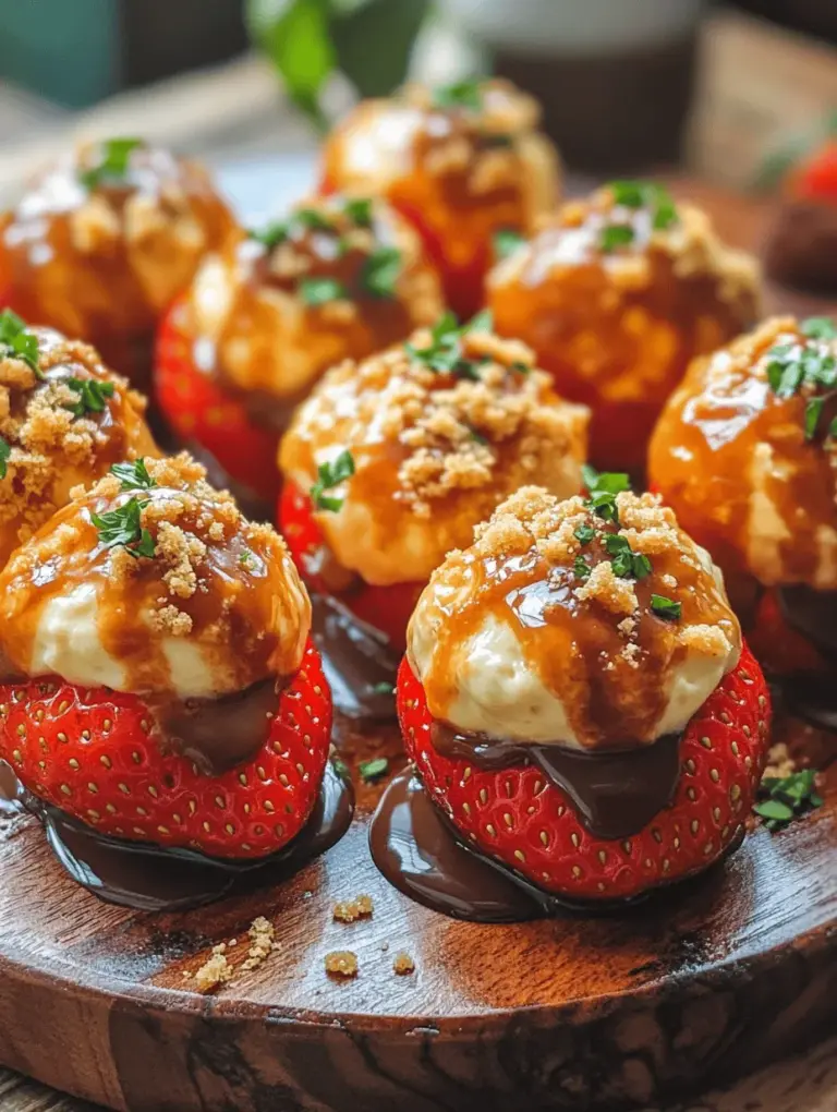 If you’re looking for a dessert that is as visually appealing as it is delicious, cheesecake stuffed strawberries should be at the top of your list. This delightful treat combines the rich, creamy texture of cheesecake with the sweet, juicy burst of fresh strawberries, creating an irresistible flavor profile that’s sure to please any palate. Imagine a bite-sized dessert that not only satisfies your sweet tooth but also offers a refreshing taste of fruit—what’s not to love?