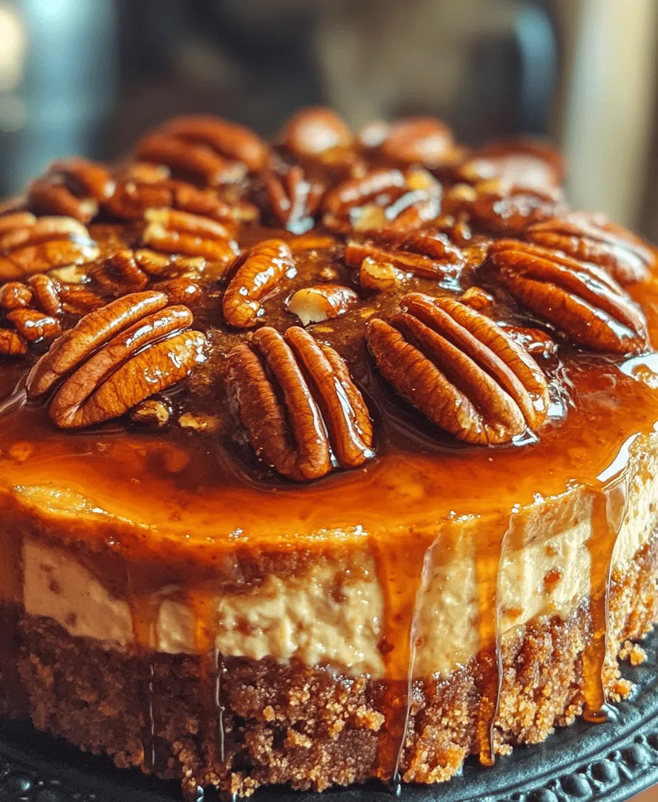 The Pecan Pie Cheesecake has rapidly gained popularity among dessert enthusiasts, and for good reason. This delightful creation brings together the rich, nutty flavors of traditional pecan pie and the creamy, velvety texture of cheesecake, creating a dessert that is both familiar and unique. As a versatile choice for various celebrations, from Thanksgiving feasts to summer barbecues, this cheesecake is an impressive centerpiece that is sure to please your guests.