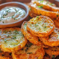 Fried pickles have become a beloved staple in bars and restaurants across the United States, and it’s easy to see why. This irresistible appetizer combines the tangy crunch of dill pickles with a crispy, golden coating that’s simply addictive. Whether served as a snack while watching your favorite game or as a delightful starter before a meal, crispy fried pickles are sure to please any crowd.