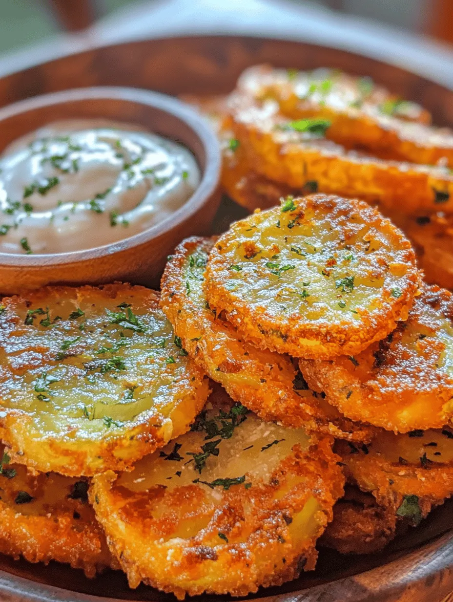 Fried pickles have become a beloved staple in bars and restaurants across the United States, and it’s easy to see why. This irresistible appetizer combines the tangy crunch of dill pickles with a crispy, golden coating that’s simply addictive. Whether served as a snack while watching your favorite game or as a delightful starter before a meal, crispy fried pickles are sure to please any crowd.