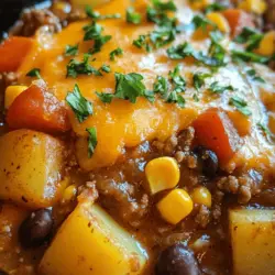In the realm of comfort food, few dishes deliver the kind of heartwarming satisfaction that a cowboy casserole can provide. This Hearty Slow Cooker Cowboy Casserole is not just a meal; it’s an experience that brings families together around the dinner table. Imagine digging into a steaming bowl of rich, savory goodness, with every bite bursting with flavor and warmth. The beauty of this dish lies in its simplicity and versatility, making it a perfect fit for various occasions, from cozy weeknight dinners to festive gatherings.