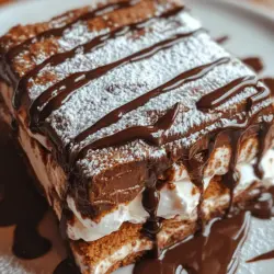 When it comes to desserts that charm both the young and the young at heart, few can rival the allure of the Chocolate Éclair Icebox Cake. This delightful treat combines the rich, creamy texture of chocolate pudding with the satisfying crunch of graham crackers, resulting in a dessert that is not only easy to prepare but also visually impressive. Ideal for gatherings, family meals, or simply as a special after-dinner indulgence, this icebox cake is a nostalgic nod to simpler times, inviting memories of sun-soaked summer days and family celebrations.