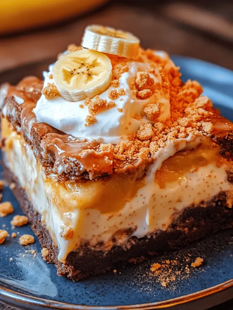 If you're searching for a dessert that perfectly balances indulgence and nostalgia, look no further than Banana Pudding Brownies. This delightful treat combines the rich, fudgy goodness of brownies with the creamy, sweet essence of classic banana pudding, creating a harmonious blend of flavors and textures that is sure to tantalize your taste buds. Imagine sinking your fork into a luscious brownie base that is enhanced by a layer of smooth banana pudding, topped with a fluffy whipped cream finish. This dessert isn't just a feast for the senses; it also brings back fond memories of childhood gatherings and family celebrations.