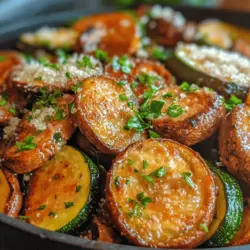 If you're looking for a dish that is both delicious and healthy, look no further than Savory Pan-Fried Zucchini & Mushrooms. This delightful recipe is perfect for any occasion, whether you’re whipping up a quick weeknight dinner or planning a special gathering with friends and family. Not only does this dish cater to vegetarians, but it also appeals to health-conscious individuals seeking nutritious options. The vibrant flavors of zucchini and mushrooms come together beautifully, making it a versatile side dish that can complement a variety of main courses or even stand alone as a light meal.