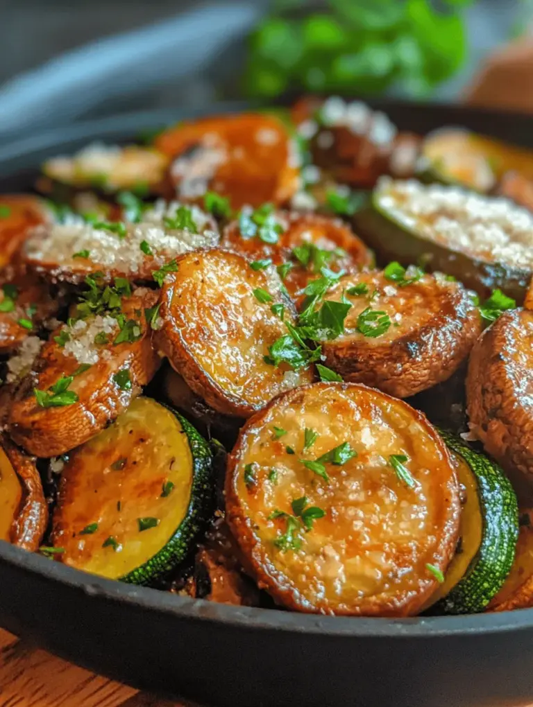 If you're looking for a dish that is both delicious and healthy, look no further than Savory Pan-Fried Zucchini & Mushrooms. This delightful recipe is perfect for any occasion, whether you’re whipping up a quick weeknight dinner or planning a special gathering with friends and family. Not only does this dish cater to vegetarians, but it also appeals to health-conscious individuals seeking nutritious options. The vibrant flavors of zucchini and mushrooms come together beautifully, making it a versatile side dish that can complement a variety of main courses or even stand alone as a light meal.