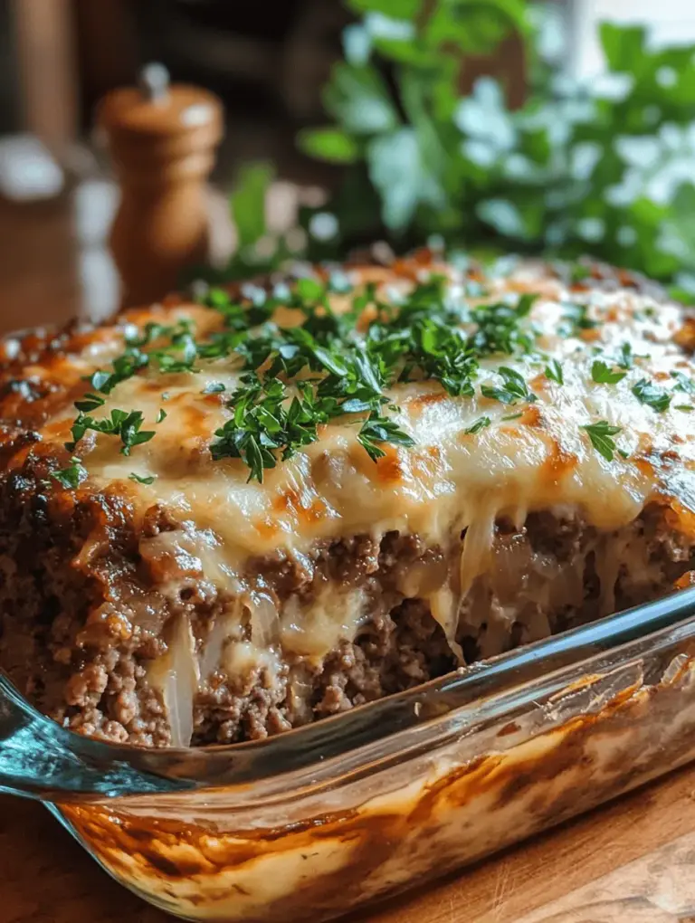 Discover the heartwarming flavors of French cuisine with a delectable twist on a timeless favorite—French Onion Meatloaf. This savory dish harmoniously marries the rich, caramelized flavors of onions with the creamy indulgence of Gruyère cheese, all brought together with hearty ground beef and pork. The result is a mouthwatering meal that not only promises to satisfy but also evokes the warmth of home-cooked comfort food, making it an ideal choice for family dinners and gatherings. In this article, we will take you through the process of crafting this delicious meatloaf from start to finish, offering insights into the ingredients and step-by-step instructions that will ensure your culinary success.