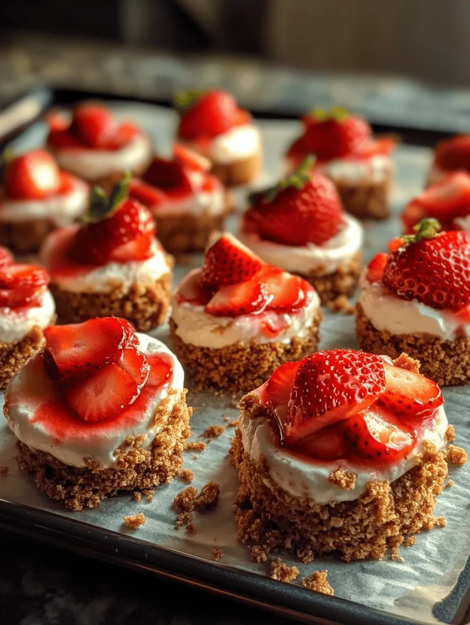 Strawberry Delight Cheesecake Bites are a delightful twist on a classic dessert, perfectly blending the creamy richness of cheesecake with the vibrant freshness of strawberries. This no-bake treat has quickly gained popularity among dessert enthusiasts, making it a go-to option for gatherings, parties, or simply satisfying a sweet craving. The appeal of these cheesecake bites lies not only in their irresistible flavor but also in their simplicity and the ease with which they can be prepared.