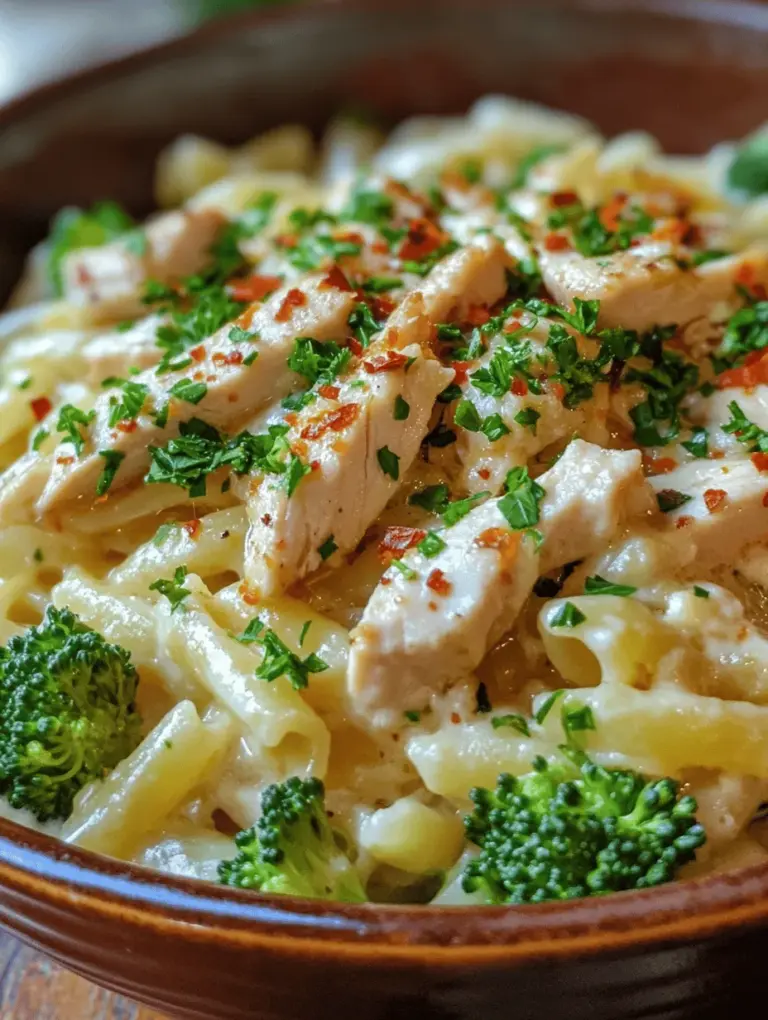 In today's fast-paced world, finding time to cook a healthy and delicious meal can be a challenge. Enter the "Quick and Easy Chicken Broccoli Pasta," a dish that not only satisfies your hunger but also caters to your busy lifestyle. This recipe takes a mere 25 minutes to prepare, making it an ideal choice for weeknight dinners or last-minute gatherings. Its appeal lies in its simplicity and the delightful combination of flavors that will please even the pickiest eaters.
