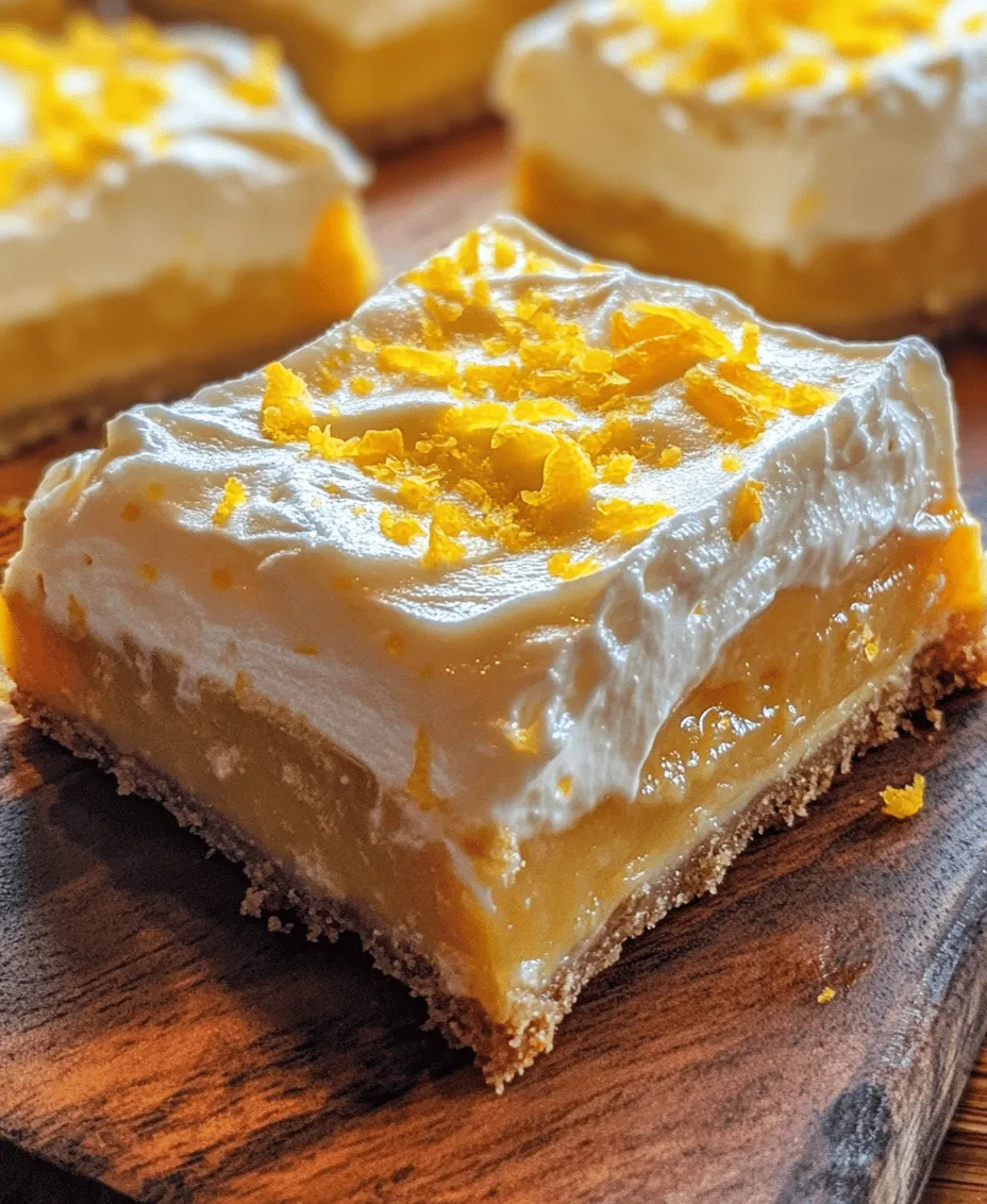 Before we dive into the preparation of these delicious Lemon Cream Pie Bars, it’s essential to understand the key ingredients that come together to create this delightful treat.