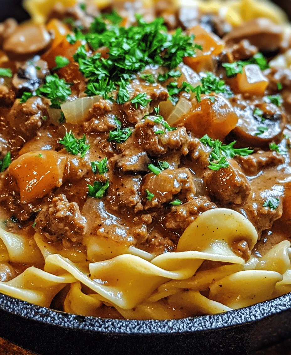 Stroganoff is a beloved comfort food that has graced our dinner tables for generations. This rich and creamy dish, traditionally made with tender cuts of beef, has become a staple in various culinary traditions around the world. While classic recipes can be time-consuming, using ground beef offers a quick and hearty alternative without compromising on flavor. This Savory Ground Beef Stroganoff is an inviting dish that's perfect for busy weeknights or any occasion when you crave something warm and satisfying. Join us as we explore the delicious flavors and simplicity of this recipe that showcases the beauty of stroganoff in a modern twist.