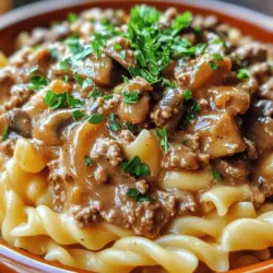 Stroganoff is a beloved comfort food that has graced our dinner tables for generations. This rich and creamy dish, traditionally made with tender cuts of beef, has become a staple in various culinary traditions around the world. While classic recipes can be time-consuming, using ground beef offers a quick and hearty alternative without compromising on flavor. This Savory Ground Beef Stroganoff is an inviting dish that's perfect for busy weeknights or any occasion when you crave something warm and satisfying. Join us as we explore the delicious flavors and simplicity of this recipe that showcases the beauty of stroganoff in a modern twist.