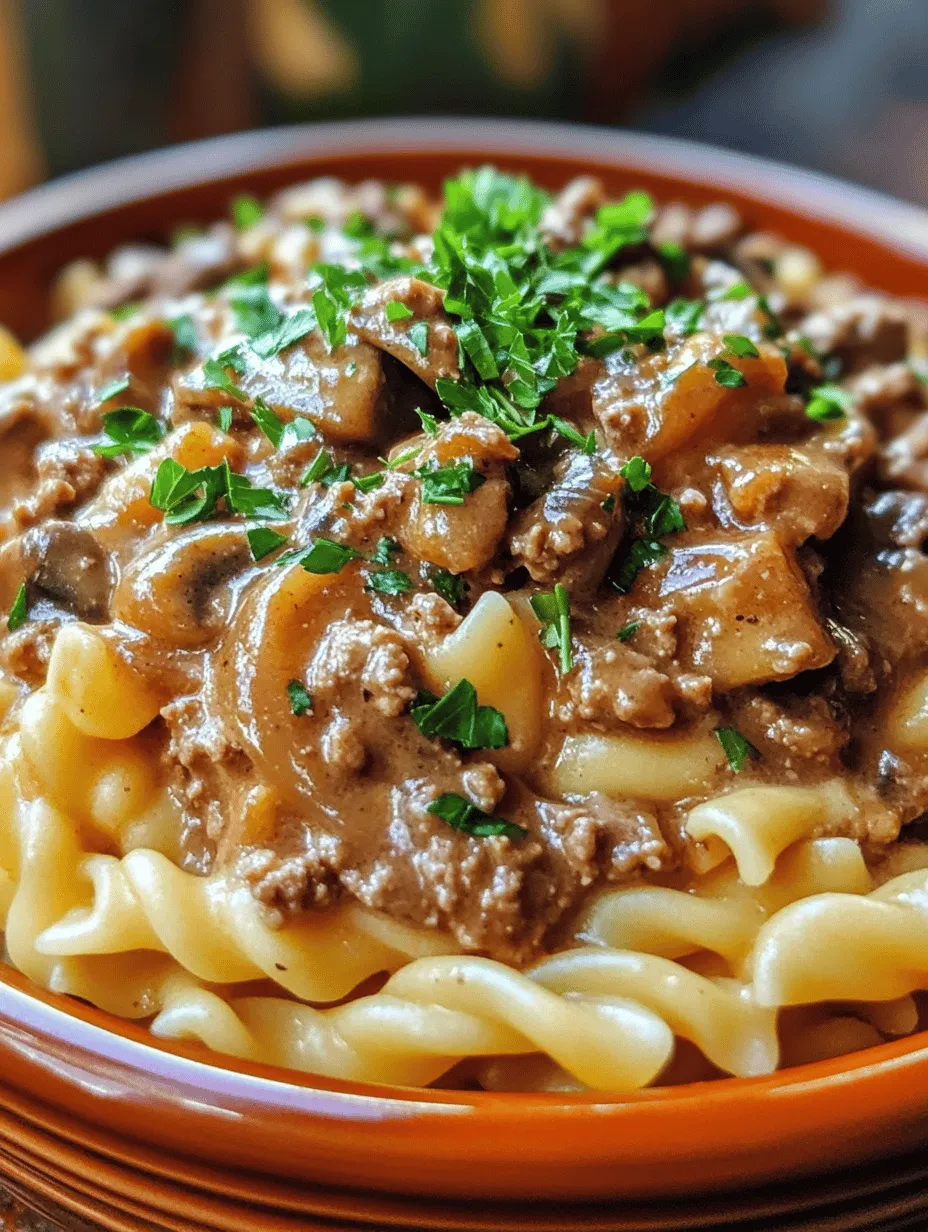 Stroganoff is a beloved comfort food that has graced our dinner tables for generations. This rich and creamy dish, traditionally made with tender cuts of beef, has become a staple in various culinary traditions around the world. While classic recipes can be time-consuming, using ground beef offers a quick and hearty alternative without compromising on flavor. This Savory Ground Beef Stroganoff is an inviting dish that's perfect for busy weeknights or any occasion when you crave something warm and satisfying. Join us as we explore the delicious flavors and simplicity of this recipe that showcases the beauty of stroganoff in a modern twist.